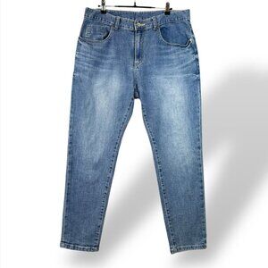 Halb Kreis Jeans Mens Sz 34x27 The Fit Denim Baggy Tapered Medium Wash Comfort